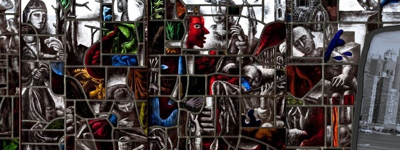 Werk van de nationaal en internationaal bekende Roermondse glazenier Joep Nicolas