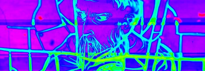 Beeld van videokunst