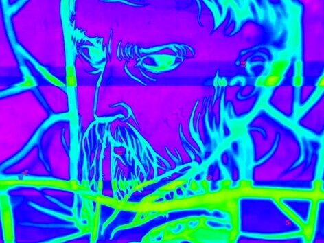 Beeld van videokunst